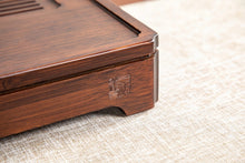 Load image into Gallery viewer, Bamboo Tea Tray "Shuang Yu" ( Twin Fishes) / Board / Saucer with Water Tank Two