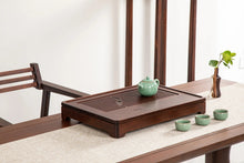 Load image into Gallery viewer, Bamboo Tea Tray "Shuang Yu" ( Twin Fishes) / Board / Saucer with Water Tank Two
