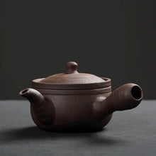 Carica l&#39;immagine nel visualizzatore di Gallery, ChaoZhou Pottery &quot;Da Qiu&quot; (Big Ball) Kettle 620ml, &quot;Shi Tou Lu&quot; (Line Head Stove)