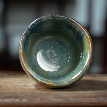 Load image into Gallery viewer, Japanese-Style Hand-Pinched Wood-Fired Kiln-Glazed Crackle Pattern Tea Cup (100ml), 4 Variations.