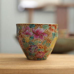 Handmade Colorful Flowers Tea Cup 100ml -130ml