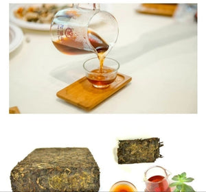 2018 CNNP Liu Bao "Da Shu Jin Hua Zhuan - Te Ji" (Big Tree Golden Flower Brick - Supre Grade - Aged from 2016) Liu Pao, 1000g/Brick Dark Tea,  Wuzhou, Guangxi