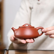 Load image into Gallery viewer, Yixing "Shi Piao" 135ml, 7 Spout Holes Teapot in "Zhao Zhuang Zhu Ni" (Zhaozhuan Village Red Clay)