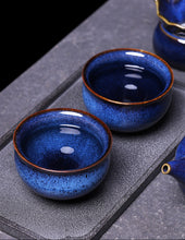 將圖片載入圖庫檢視器 JUN Kiln Porcelain Rabbit Hair Blue &quot;Tea Cup&quot;  70ml, 125ml, 200ml, 3 Variations.