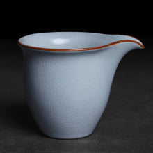 Load image into Gallery viewer, Ru Yao Kiln Gaiwan, Cup, Pitcher, and Strainer Set