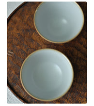 Cargar imagen en el visor de la galería, Handmade Ancient Blue Glazed Porcelain Tea Cup, 90ml, for Chinese Gongfu Tea, Ice Crack Pattern Teawares