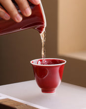 Load image into Gallery viewer, [Updated] "Lang Hong" (Red-Glazed of Long Ware) Kiln Porcelain 50ml, Tea Cup for Gongfu Tea.
