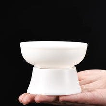 Cargar imagen en el visor de la galería, Dehua White All-Ceramic Tea Strainer / Filter  919 Micro Holes