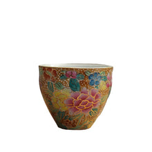 Carica l&#39;immagine nel visualizzatore di Gallery, Handmade Colorful Flowers Tea Cup 100ml -130ml