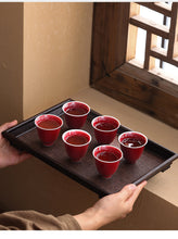 Load image into Gallery viewer, [Updated] "Lang Hong" (Red-Glazed of Long Ware) Kiln Porcelain 50ml, Tea Cup for Gongfu Tea.
