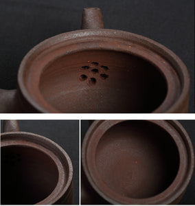 ChaoZhou Pottery "Da Qiu" (Big Ball) Kettle 620ml, "Shi Tou Lu" (Line Head Stove)