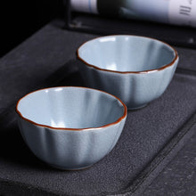 Load image into Gallery viewer, Ru Yao Kiln Gaiwan, Cup, Pitcher, and Strainer Set