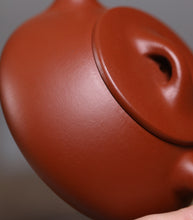 Load image into Gallery viewer, Yixing "Shi Piao" 135ml, 7 Spout Holes Teapot in "Zhao Zhuang Zhu Ni" (Zhaozhuan Village Red Clay)
