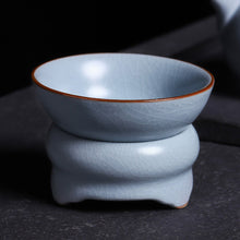 Load image into Gallery viewer, Ru Yao Kiln Gaiwan, Cup, Pitcher, and Strainer Set