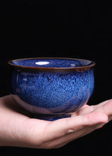 Carica l&#39;immagine nel visualizzatore di Gallery, JUN Kiln Porcelain Rabbit Hair Blue &quot;Tea Cup&quot;  70ml, 125ml, 200ml, 3 Variations.