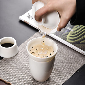 Dehua White All-Ceramic Tea Strainer / Filter  919 Micro Holes