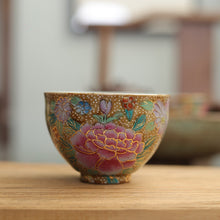 將圖片載入圖庫檢視器 Handmade Colorful Flowers Tea Cup 100ml -130ml