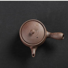 Load image into Gallery viewer, ChaoZhou Pottery &quot;Da Qiu&quot; (Big Ball) Kettle 620ml, &quot;Shi Tou Lu&quot; (Line Head Stove)