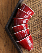 Load image into Gallery viewer, [Updated] "Lang Hong" (Red-Glazed of Long Ware) Kiln Porcelain 50ml, Tea Cup for Gongfu Tea.
