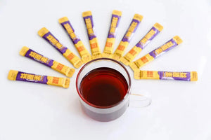 2022 DaYi "Yi Yuan Su - Cha Jing" ( Original Beneficial Factors - Tea Powder) 1g/bag, 14 bags/inner box, 4 boxes/set, Puerh Shou / Shu Cha Ripe Tea