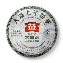 Load image into Gallery viewer, 2012 DaYi &quot;7542&quot; Cake 357g Puerh Sheng Cha Raw Tea (Batch 201)