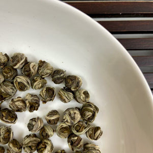 2025 Spring Green Tea "Mo Li Hua Cha - Zhu Cha" (Jasmine Flower - Gunpowder / Pearl Tea) A+++ Grade, Lv Cha, Zhejiang Province.