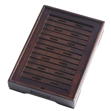 Rectangular Bamboo Tea Tray / Board / Saucer with Water Tank / Reservoir