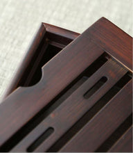 Load image into Gallery viewer, Rectangular Bamboo Tea Tray / Board / Saucer with Water Tank / Reservoir