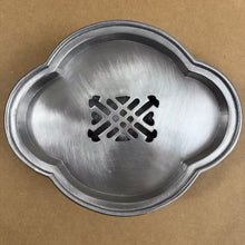Load image into Gallery viewer, Yan Ji Li "Hai Tang Hua" (Crabapple Blossoms) Handmade Tin Tea Tray / Saucer / Board — Chaozhou Gongfu Teaware