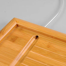 Carica l&#39;immagine nel visualizzatore di Gallery, Bamboo Tea Tray Saucer Teaboard with Drainage Trench 3 kinds of sizes