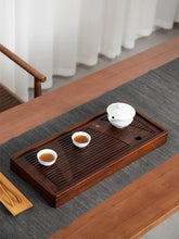 Cargar imagen en el visor de la galería, Bamboo Tea Tray with Water Tank 2 Variations Big / Small