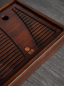 Bamboo Tea Tray with Water Tank 2 Variations Big / Small