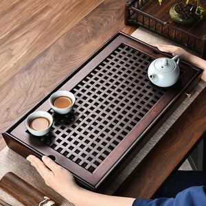 Bamboo Tea Tray with Water Tank