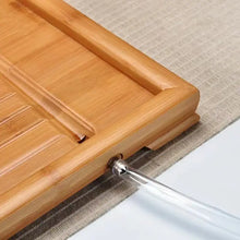 Load image into Gallery viewer, Bamboo Tea Tray Saucer Teaboard with Drainage Trench 3 kinds of sizes - photo 5