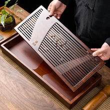 Load image into Gallery viewer, Bamboo Tea Tray with Water Tank 2 Variations Big / Small - photo 11