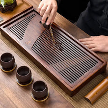Load image into Gallery viewer, Bamboo Tea Tray with Water Tank 2 Variations Big / Small - photo 12