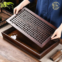 Load image into Gallery viewer, Bamboo Tea Tray with Water Tank - photo 5