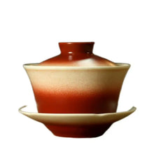 Load image into Gallery viewer, Coral Red Glaze Gaiwan (150ml) and Tea Cup Set - King Tea Mall - photo 2