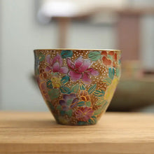 Load image into Gallery viewer, Handmade Colorful Flowers Tea Cup 100ml -130ml - King Tea Mall - photo 4