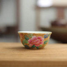 Load image into Gallery viewer, Handmade Colorful Flowers Tea Cup 100ml -130ml - King Tea Mall - photo 9
