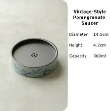 Charger l'image dans la galerie, Handmade Glazed Porcelain Vintage-Style Pomegranate Gaiwan, Tray, Saucer, Cup, P - photo 14