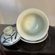 Load image into Gallery viewer, Jingdezhen Wood Ash Glaze Blue and White Porcelain, Hand Painting Tea Leaf &amp; Flo - photo 5