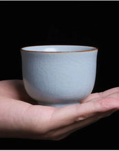 Load image into Gallery viewer, Ru Yao Kiln Gaiwan, Cup, Pitcher, and Strainer Set - King Tea Mall - photo 13