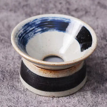 Load image into Gallery viewer, Rustic Blue and White Porcelain Mo Yun Gaiwan 175ml, Strainer, Cup 60ml - photo 8