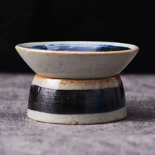 Load image into Gallery viewer, Rustic Blue and White Porcelain Mo Yun Gaiwan 175ml, Strainer, Cup 60ml - photo 9