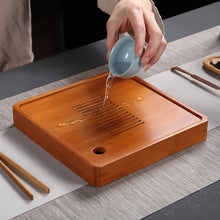 Carica l&#39;immagine nel visualizzatore di Gallery, Bamboo Tea Tray Saucer Teaboard 3 Varied Sizes