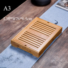 Carica l&#39;immagine nel visualizzatore di Gallery, Bamboo Tea Tray / Saucer / Board with Water Tank 3 Variations