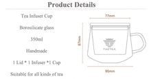 Load image into Gallery viewer, Dayi Handmade Borosilicate Glass Tea Infuser Cup, 350ml, Gongfu Tea Partner.