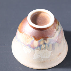 Handmade Fambe Porcelain, Tea Cup, 80ml, for Chinese Gongfu Tea, Fancy Teaware