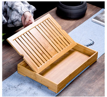 Charger l&#39;image dans la galerie, Bamboo Tea Tray / Saucer / Board with Water Tank 3 Variations